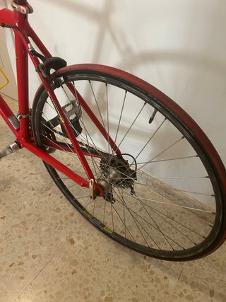 Bicicleta Cannondale Saeco Paseo Roja poco uso.