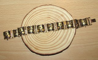 Conjunto vintage pulsera anillo damasquinado 70 ́s