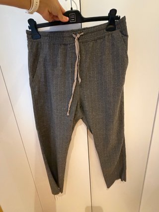 Traje de lana Zara Raya Gris