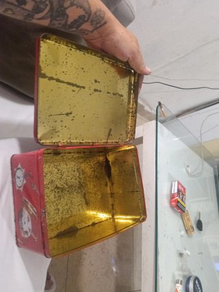 Caja Metálica Decorada Relojes Antiguos