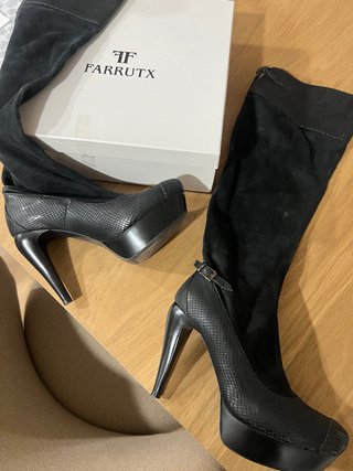 Botas altas FARRUTX piel negras
