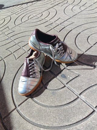 Zapatillas Futsal Nike Marrón y Plata