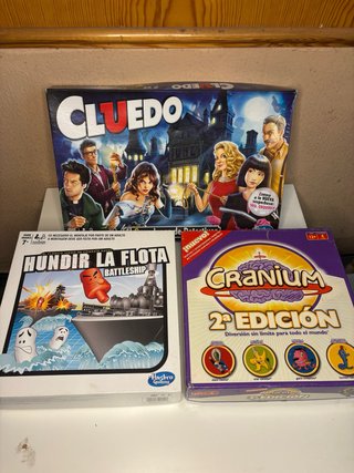 Pack 3 Juegos de Mesa: Cluedo, Cranium, Hundir la
