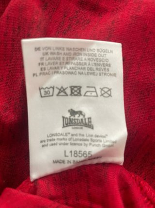 Camiseta Lonsdale Roja Talla M