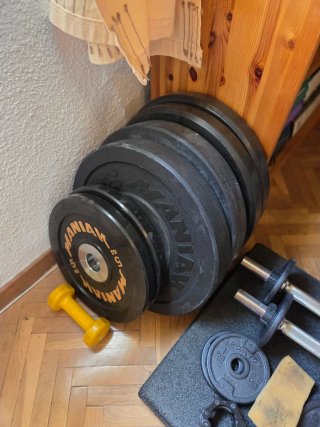 Discos powerlifting calibrados de 5kg de Maniak