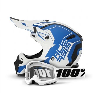 GANGA! CASCO ACERBIS PROFILE + GAFAS BLANCAS