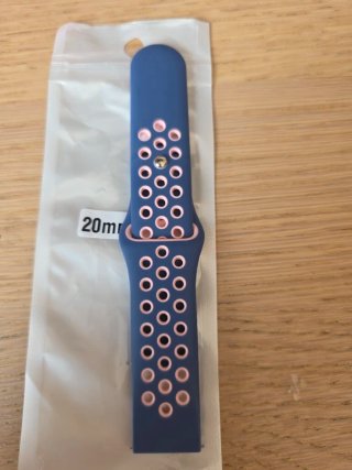 Correa Reloj Silicona 20mm Azul/Rosa
