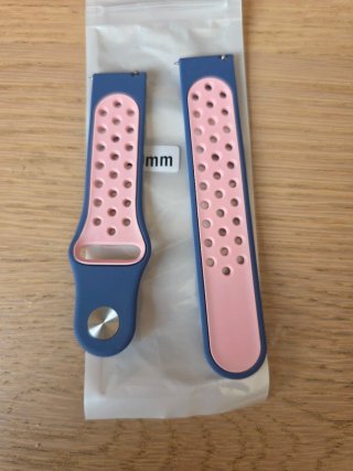Correa Reloj Silicona 20mm Azul/Rosa