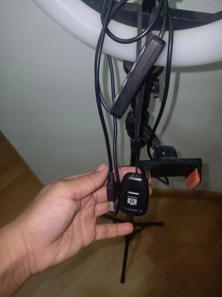 Aro de luz con soporte y móvil