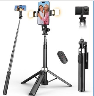 Trípode Selfie Stick con Luz LED y Mando