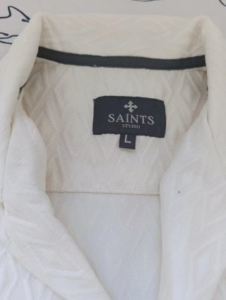 Camisa Saints Studio Lino Blanca Texturizada