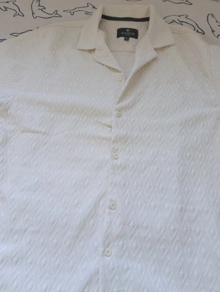 Camisa Saints Studio Lino Blanca Texturizada