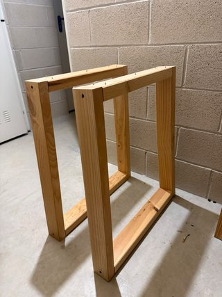 Escritorio doble de madera