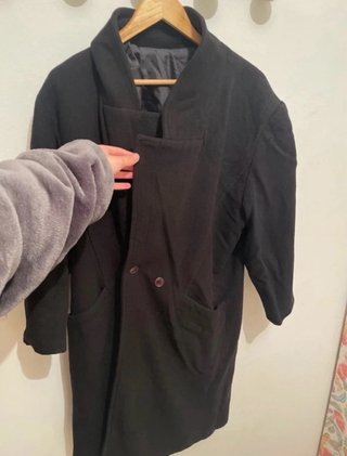 Abrigo Negro Vintage Nikole Talla Única