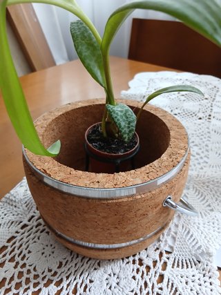 Caja joyero de corcho para guardar abalorios..