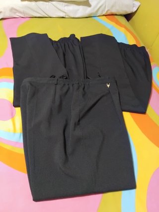 Pantalones negros talla grande mujer