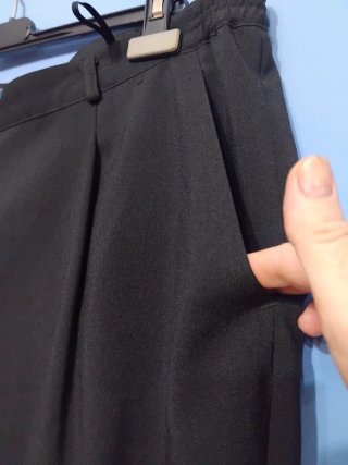 Pantalones negros talla grande mujer