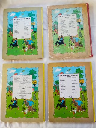 LOTE 4 CÓMICS VINTAGE TINTÍN (ED. JUVENTUD).