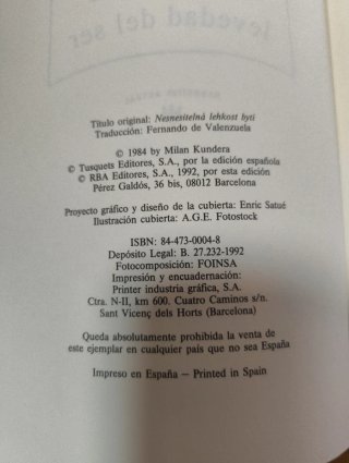 La insoportable levedad del ser