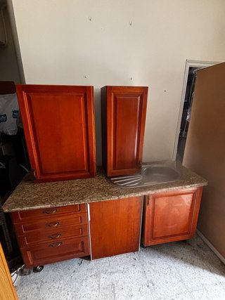 Muebles de cocina madera y piedra