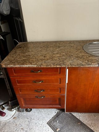 Muebles de cocina madera y piedra