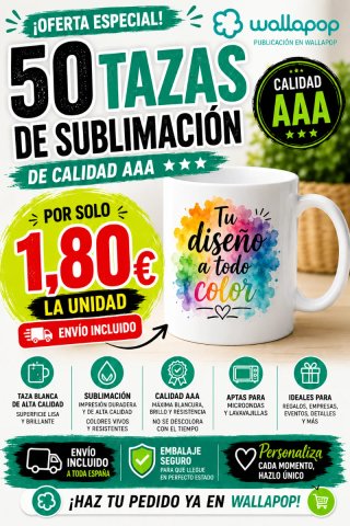 Tazas de sublimación calidad AAA