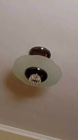 Lampara de techo de cristal