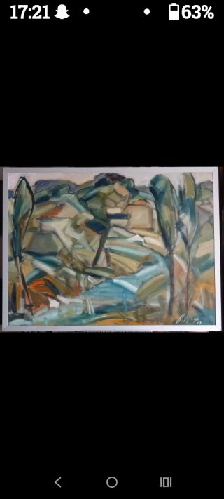 Quadro dipinto ad olio di scuola moderna A.Aprea
