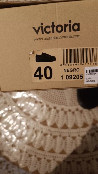 Zapatillas Victoria Negras Talla 38