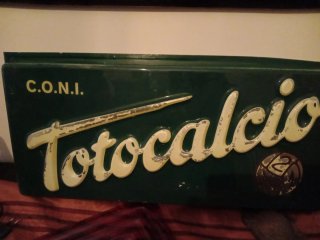 Insegna Totocalcio Vintage C.O.N.I.