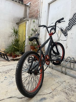 Bicicleta BMX Freestyle 20 Negro Mate Naranja