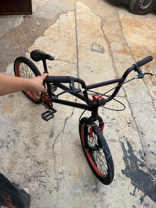Bicicleta BMX Freestyle 20 Negro Mate Naranja