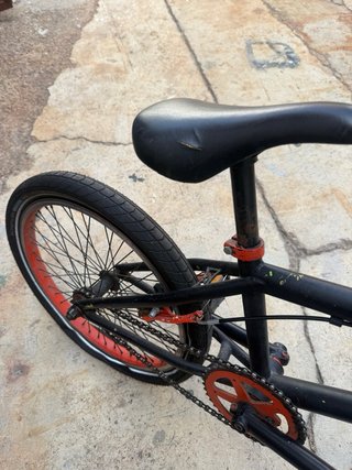 Bicicleta BMX Freestyle 20 Negro Mate Naranja