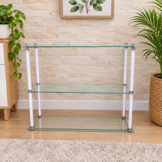 Estantería de cristal con 3 baldas