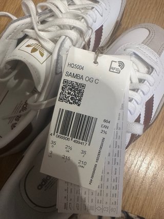 Adidas Samba Blancas/Burdeos Nuevas Talla 35