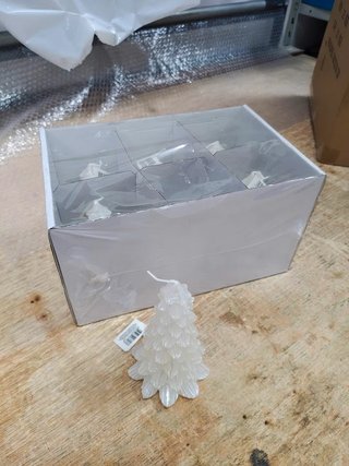 Set 6 Candele Albero Di Natale Bianche