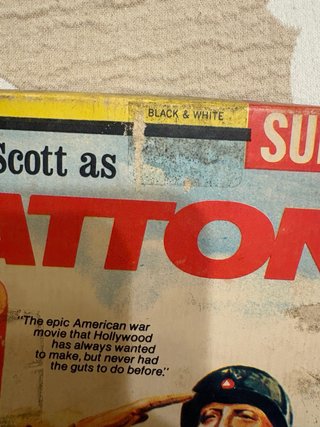 Película Super 8 Patton Blanco y Negro