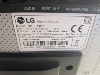 LG OK75 Torre Negro 1000W a reparar