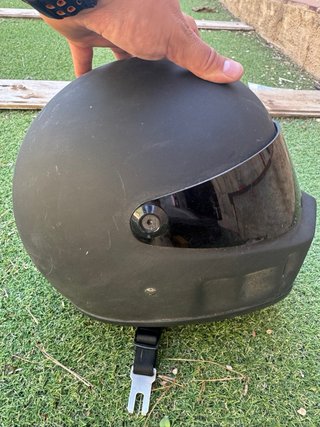 Casco Moto Negro con Comunicador