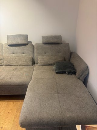 Divano angolare Orlean tessuto grigio