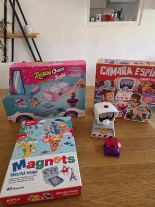 Lote Juegos: Cámara Espía, Sushi y Magnets