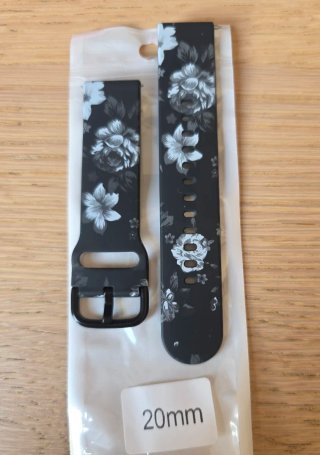 Correa de silicona para reloj 20mm floral