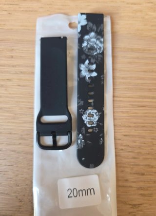 Correa de silicona para reloj 20mm floral