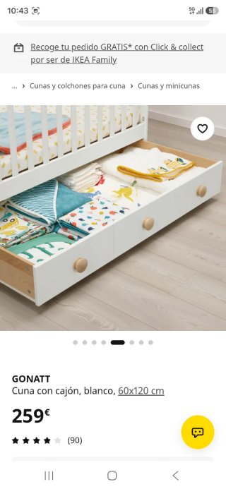 Cuna convertible en cama IKEA