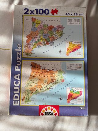 Puzzle Educa 2x100 Catalunya Mapas