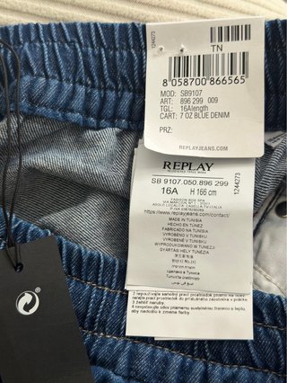 Pantalón Jogger Replay Niño Azul
