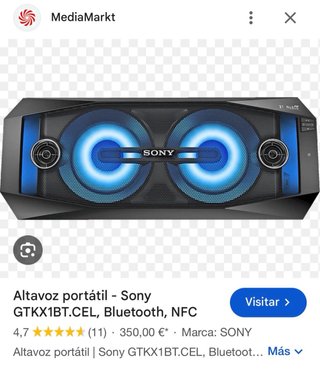 Altavoz Sony Bluetooth 500W Negro
