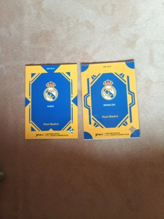 Lote 2 Cartas Daka Real Madrid Ronaldo y Kaká