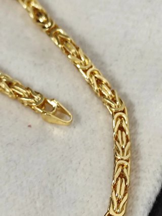 Bracciale Bizantino in Argento e Oro 18 kt