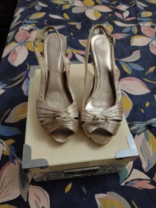Zapatos de fiesta dorados